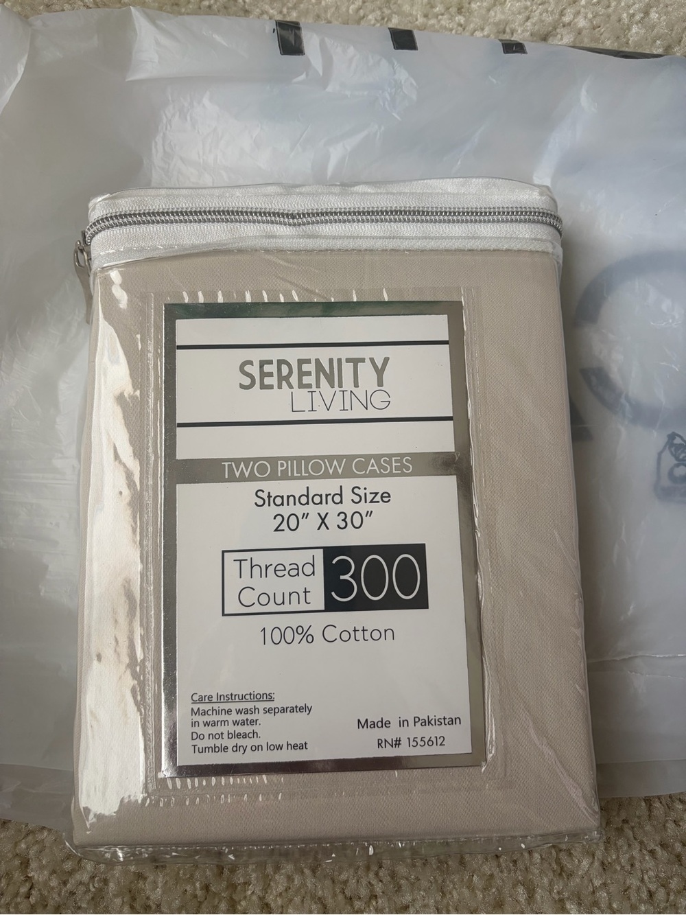Serenity Pillowcases in Taupe – Set of 2